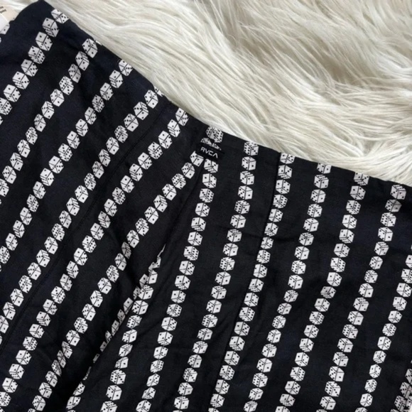 RVCA NWT Linen Blend Drip Pant Dice Print 29 - Picture 9 of 9